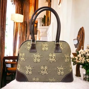 Dooney and Bourke Signature Canvas Shoulder Bag Tote Satchel